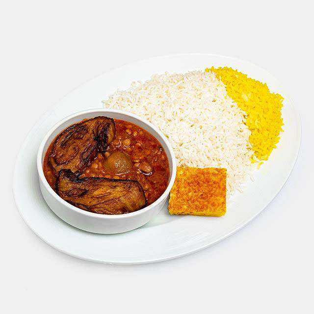  چلو خورشت بادمجان 